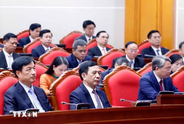Các đại biểu dự khai mạc Hội nghị lần thứ tư Ban Chấp hành Trung ương Đảng khóa XIV. (Ảnh: Thống Nhất/TTXVN)