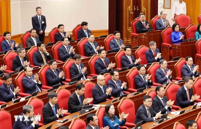 Các đại biểu dự khai mạc Hội nghị lần thứ tư Ban Chấp hành Trung ương Đảng khóa XIV. (Ảnh: Phương Hoa/TTXVN)