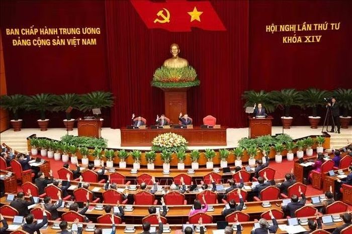 Phiên Khai mạc Hội nghị lần thứ tư Ban Chấp hành Trung ương Đảng khóa XIV. Ảnh: Phương Hoa/TTXVN
