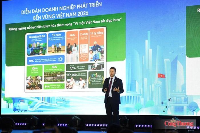 Đại diện HEINEKEN Việt Nam phát biểu tại sự kiện.
