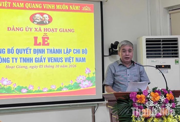 Phó Trưởng Ban Tổ chức Tỉnh ủy Phạm Mai Anh phát biểu chỉ đạo tại buổi lễ.