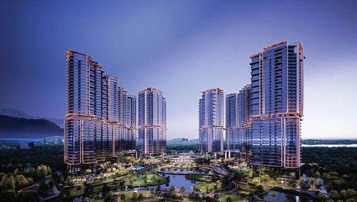 Cách đó không xa và cũng trong địa phận Ciputra là Tổ hợp căn hộ hàng hiệu NobleX West Lake Ha Noi, tiếp giáp trực tiếp Võ Chí Công, đối diện Lotte Mall, có quy mô 12 toà tháp 40 tầng, vừa được Sunshine Group khởi công đầu năm nay (Ảnh: NobleX West Lake Ha Noi).