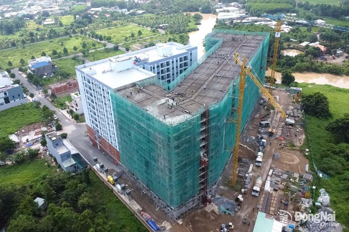 Dự án nhà ở xã hội phường tại Phước Tân của Công ty cổ phần Phát triển hạ tầng An Hưng Phát. Ảnh: Hoàng Lộc