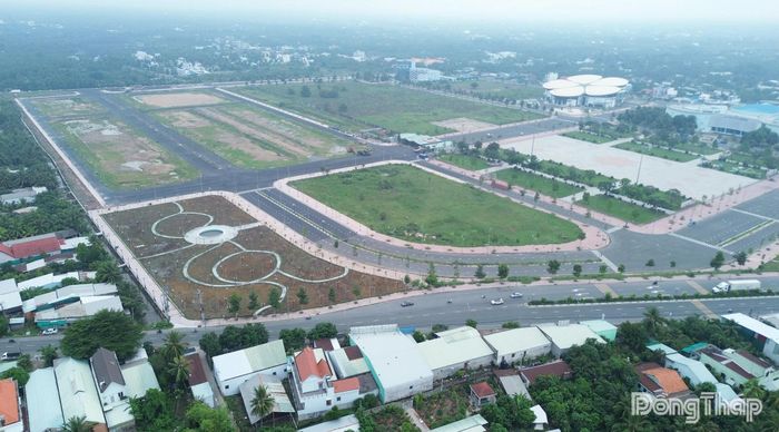 Dự án Đầu tư xây dựng hạng mục Hạ tầng kỹ thuật thuộc Quảng trường Hùng Vương nhìn từ trên cao.