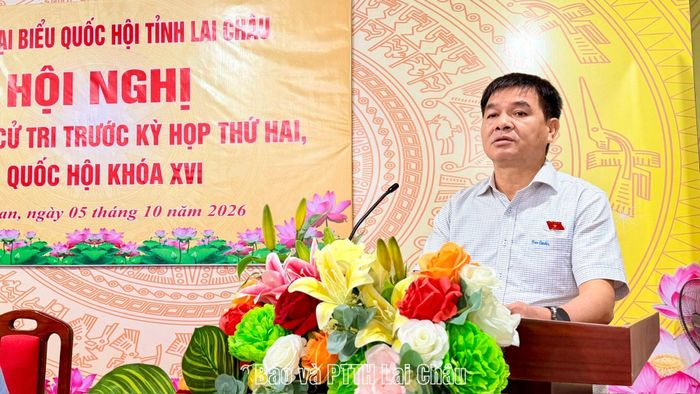 Đồng chí Nguyễn Hữu Toàn - Phó Chủ nhiệm Ủy ban Kinh tế và Tài chính của Quốc hội thông tin đến cử tri dự kiến nội dung, chương trình Kỳ họp thứ 2, Quốc hội khóa XVI.