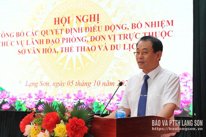 Lãnh đạo Sở VHTT&DL phát biểu giao nhiệm vụ tại hội nghị