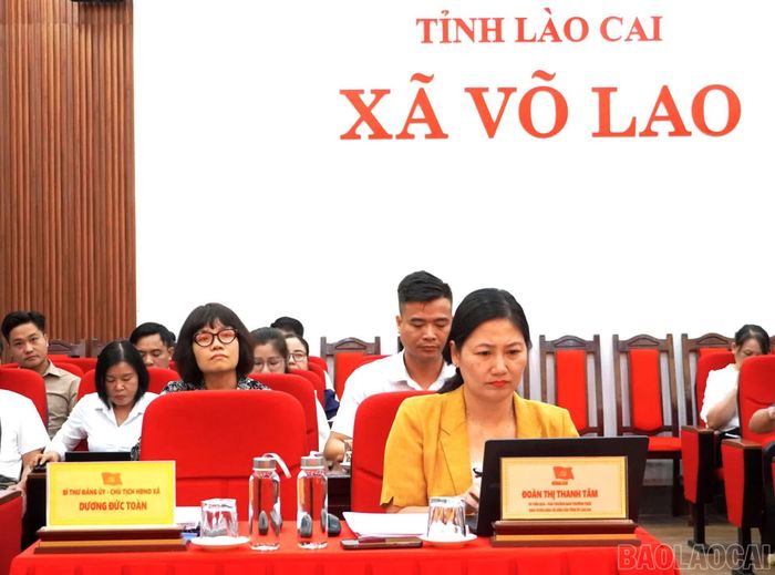 Đồng chí Đoàn Thị Thanh Tâm - Ủy viên Ban Chấp hành Đảng bộ tỉnh, Phó Trưởng Ban Thường trực Ban Tuyên giáo Tỉnh ủy dự hội nghị.