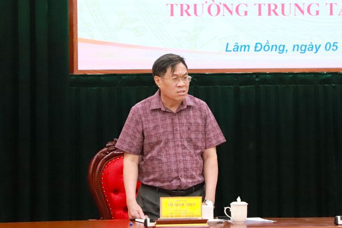 Đồng chí Võ Ngọc Hiệp, Tỉnh ủy viên, Phó Chủ tịch UBND tỉnh Lâm Đồng kết luận buổi làm việc
