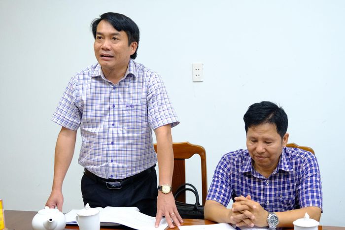 Ông Nguyễn Hồng Cường, Phó Chủ tịch UBND xã Đạ Tẻh phát biểu tại buổi làm việc