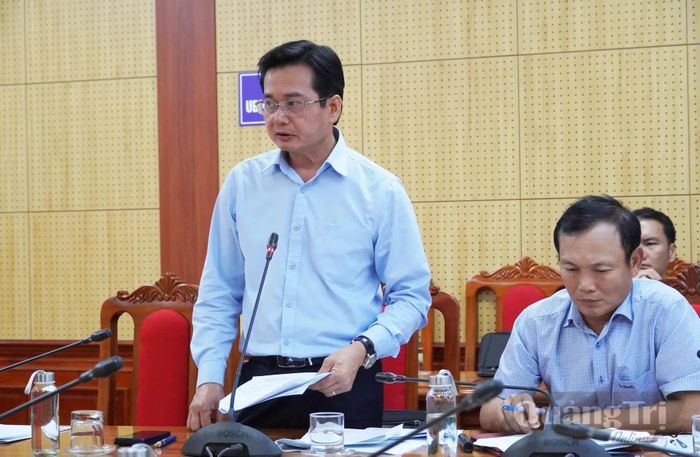 Đại diện lãnh đạo các sở, ngành phát biểu ý kiến tại buổi làm việc - Ảnh: X.P