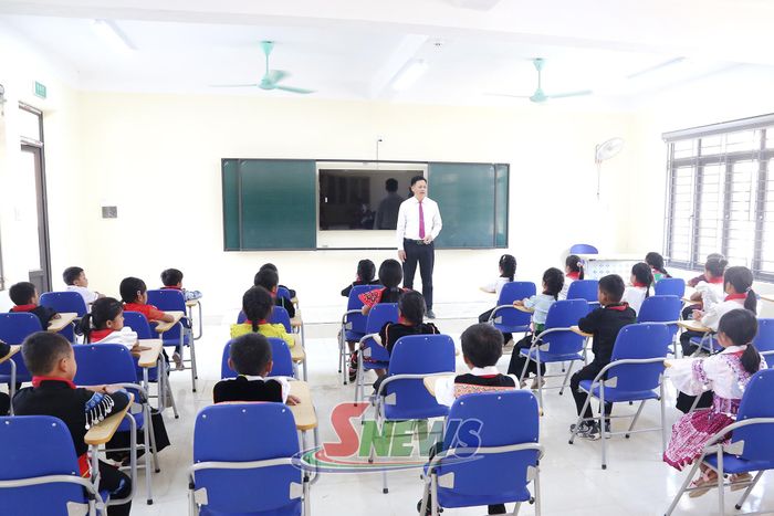 Giờ học của học sinh Trường Phổ thông nội trú TH - THCS Sốp Cộp.