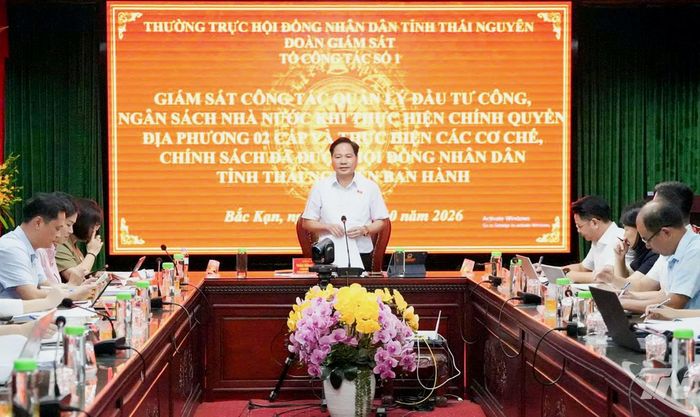 Đoàn giám sát làm việc tại phường Bắc Kạn.