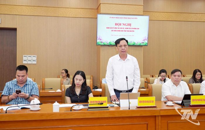 Đại diện Bệnh viện Đa khoa Bắc Kạn phát biểu.