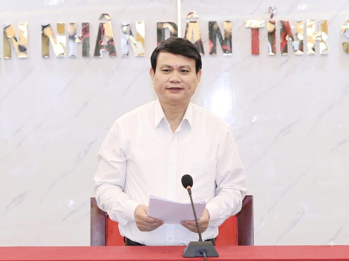 Đồng chí Đặng Ngọc Hậu, Phó Chủ tịch UBND tỉnh Sơn La phát biểu kết luận cuộc họp