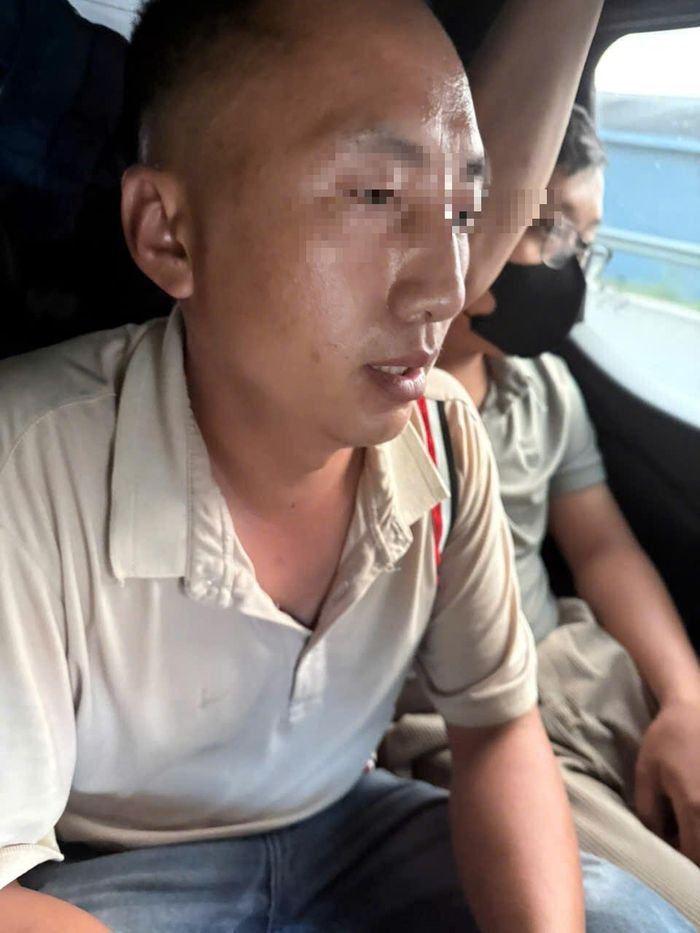 Đối tượng Ly Thền Hồ tại thời điểm bị bắt (ảnh BP Lào Cai)