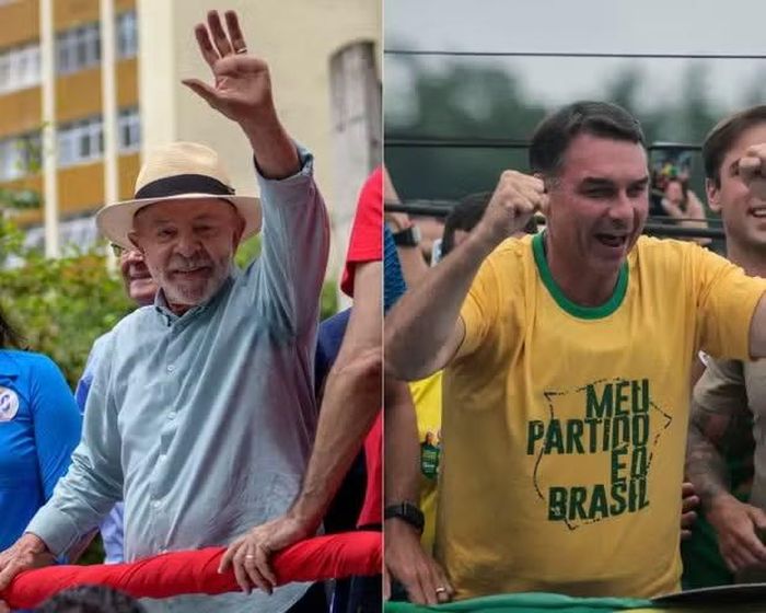 Tổng thống đương nhiệm Luiz Inácio Lula da Silva (trái) và Thượng nghị sĩ cánh hữu Flávio Bolsonaro sẽ bước vào vòng bầu cử quyết định dự kiến diễn ra ngày 25/10. Ảnh: Isabella Finholdt/NurPhoto/Shutterstock, Douglas Shineidr/Getty