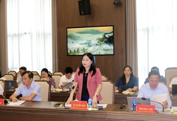 Đồng chí Vũ Thị Hiền Hạnh, Phó Chủ tịch UBND tỉnh Lào Cai phát biểu kết luận.