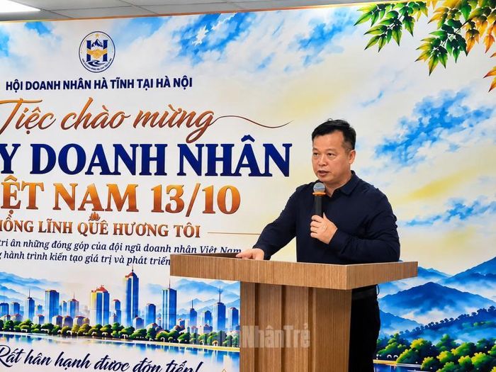 Ông Nguyễn Thanh Việt, Chủ tịch Hội Doanh nghiệp - Doanh nhân Hà Tĩnh tại Hà Nội. (Ảnh: Phan Chính)