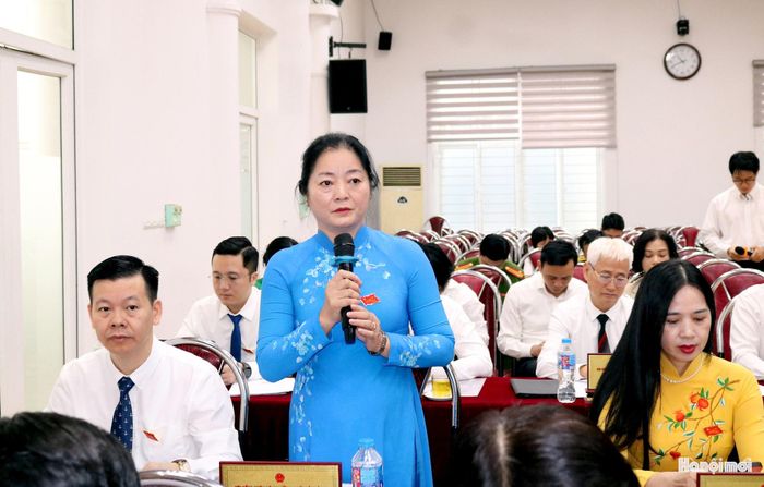 Đại biểu nêu ý kiến tại phiên giải trình. Ảnh: MT