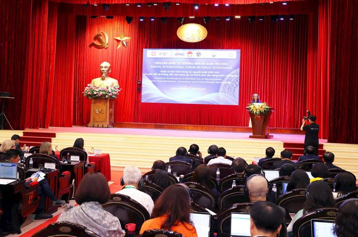 Diễn đàn quốc tế thường niên về quản trị công năm 2026 hướng tới xác định các giải pháp đổi mới thể chế, tổ chức bộ máy và ứng dụng công nghệ. Ảnh: BTC