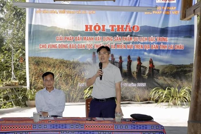 Ông Trần Quang Kháng chia sẻ tại hội thảo. Ảnh: Hữu Trường