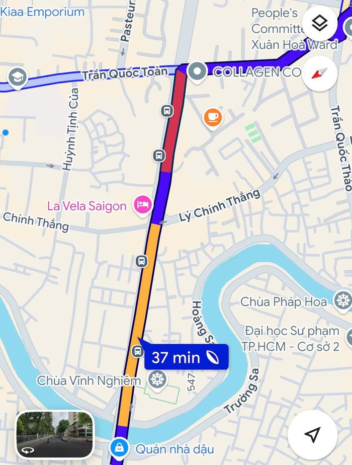  Google Maps có thể hỗ trợ người dùng theo dõi tình hình giao thông và lựa chọn lộ trình phù hợp. 