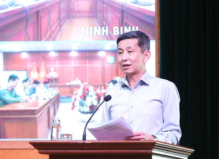 Cục trưởng Cục Thể dục Thể thao Việt Nam Nguyễn Danh Hoàng Việt báo cáo tại buổi làm việc