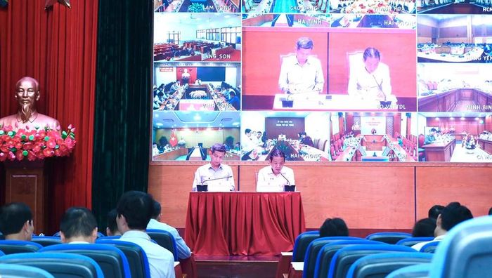 Buổi làm việc diễn ra chiều 6.10, trực tiếp tại điểm cầu trụ sở Bộ VHTTDL kết nối trực tuyến với 34 địa phương trên cả nước