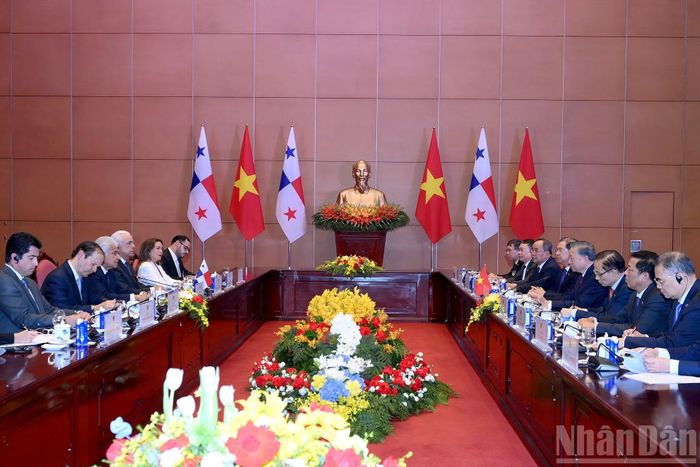 Tổng Bí thư, Chủ tịch nước Tô Lâm hội đàm với Tổng thống Panama Jose Raul Mulino.