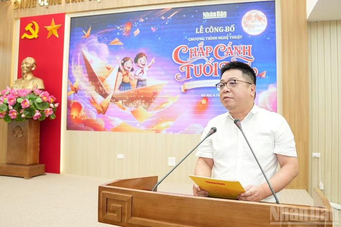 Phó Tổng Biên tập Báo Nhân Dân Quế Đình Nguyên phát biểu tại lễ công bố.