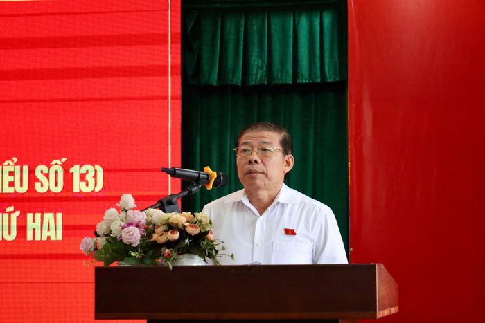  Đại biểu Nguyễn Thanh Sang, Phó Trưởng Ban Nội chính Thành ủy TPHCM phát biểu 