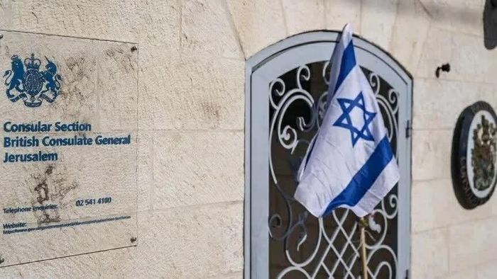 Trụ sở Tổng lãnh sự quán Anh ở Jerusalem. (Nguồn: Anadolu)