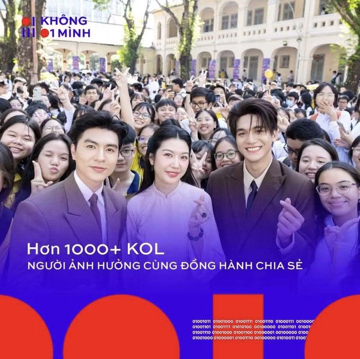 Các nghệ sĩ, KOL và nhà sáng tạo nội dung góp phần lan tỏa thông điệp an toàn số. Ảnh: BTC