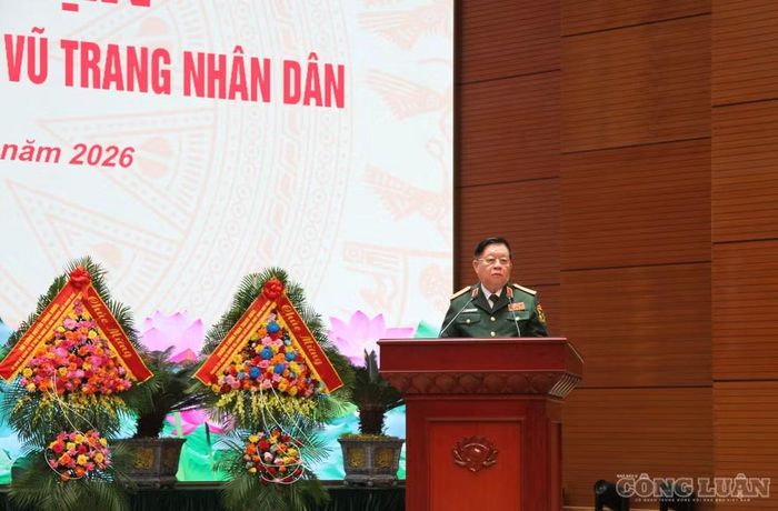 Đại tướng Nguyễn Trọng Nghĩa phát biểu.