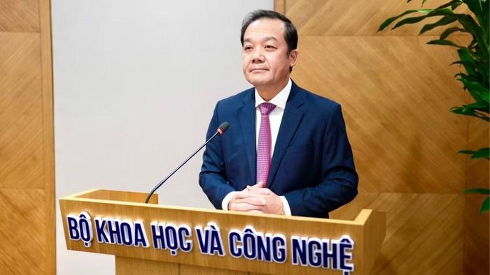 Thứ trưởng Bộ Khoa học và Công nghệ Phạm Đức Long phát biểu tại buổi làm việc - Ảnh: BKHCN.