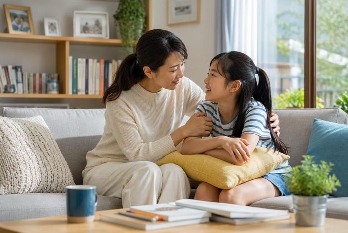 Yêu thương, thấu hiểu là nền tảng quan trọng trong quá trình cha mẹ đồng hành, nuôi dạy con. Ảnh minh họa