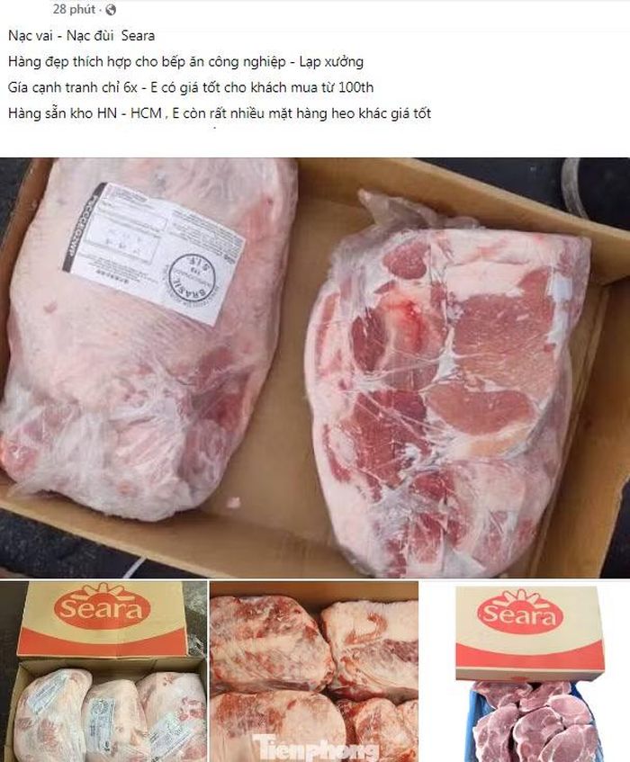 Các hội nhóm trên mạng rao bán thịt đông lạnh nhập khẩu có giá rất rẻ, mua nhiều còn được giảm thêm