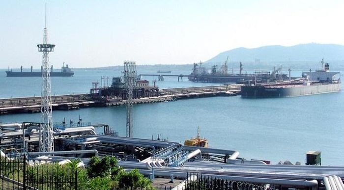 Cảng biển Novorossiysk trên Biển Đen.