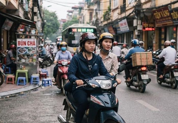 Việc cài quai mũ bảo hiểm đúng cách không đơn thuần là yêu cầu mang tính hình thức. Đây là một trong những yếu tố quyết định khả năng mũ bảo hiểm giữ được vị trí trên đầu khi xảy ra va chạm. (Ảnh minh hoạ tạo bằng AI).