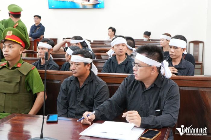 Người nhà nạn nhân tại phiên tòa. Ảnh: Hoàng Anh