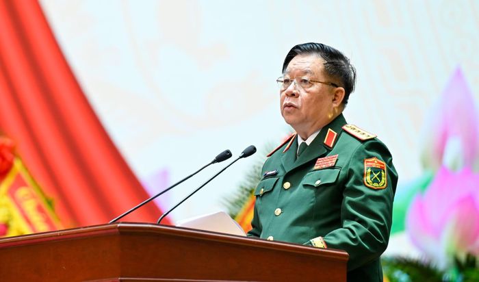 Đại tướng Nguyễn Trọng Nghĩa phát biểu chỉ đạo. Ảnh: Minh Nhật