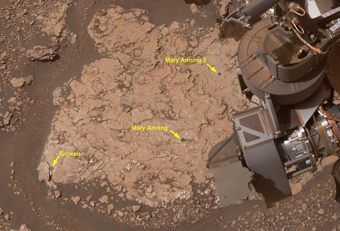  Tàu Curiosity trên sao Hỏa đã phát hiện hơn 20 phân tử hữu cơ từ đá sa thạch chứa sét ở Glen Torridon, miệng núi lửa Gale. (Nguồn ảnh: NASA/JPL-Caltech/Malin Space Science Systems)