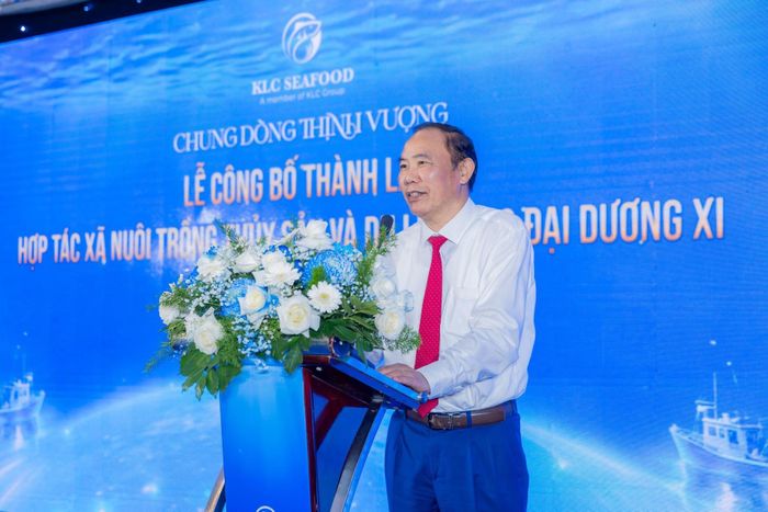 TS. Phùng Đức Tiến - nguyên Thứ trưởng Bộ Nông nghiệp và Môi trường, Chủ tịch Hội Thủy sản Việt Nam chia sẻ về phát triển ngành thủy sản và liên kết chuỗi giá trị tại chương trình.