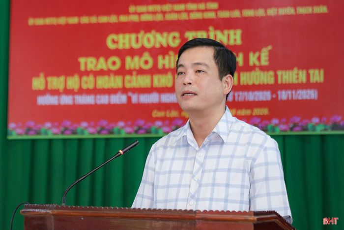 Đồng chí Nguyễn Thành Đồng - Ủy viên BTV Tỉnh ủy, Chủ tịch Ủy ban MTTQ tỉnh phát biểu tại chương trình.