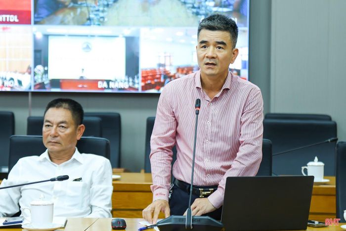 Đại diện Sở VH-TT&DL Hà Tĩnh phát biểu tại hội nghị.