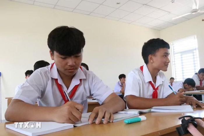 Không gian học tập khang trang tại trường Phổ thông Nội trú Tiểu học và THCS Ea Rốk, tỉnh Đắk Lắk. (Ảnh: Nguyên Dung/TTXVN)