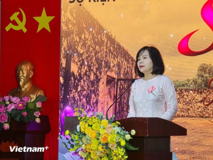 Bà Nguyễn Thị Tuyết - Giám đốc Bảo tàng Phụ nữ Việt Nam kiêm Bảo tàng Mặt trận Tổ quốc Việt Nam. (Ảnh: Minh Anh/Vietnam+)