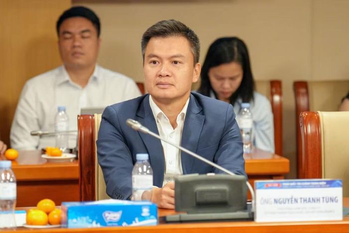 Ông Nguyễn Thanh Tùng - Phó Tổng Giám đốc Công ty Cổ phần Thanh toán Quốc gia Việt Nam phát biểu tại tọa đàm. (Ảnh: Vietnam+)