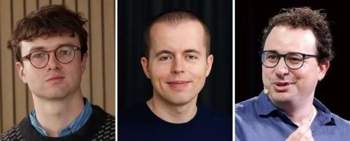 Jacob Coxon, Pachock - nhà khoa học trưởng của OpenAI và CEO Anthropic Dario Amodei (trái qua phải) là 3 người mạnh mẽ kêu gọi giảm tốc độ phát triển AI tiên tiến. Ảnh: YZZK.