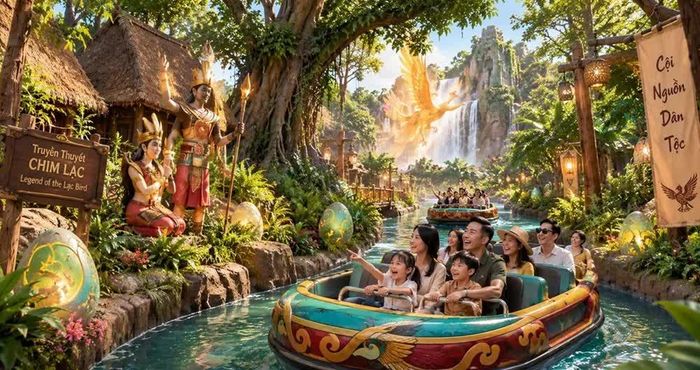 Cả gia đình cùng khám phá văn hóa Việt tái hiện sống động tại phân khu Lễ hội Việt Nam 